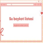 boykot listesi